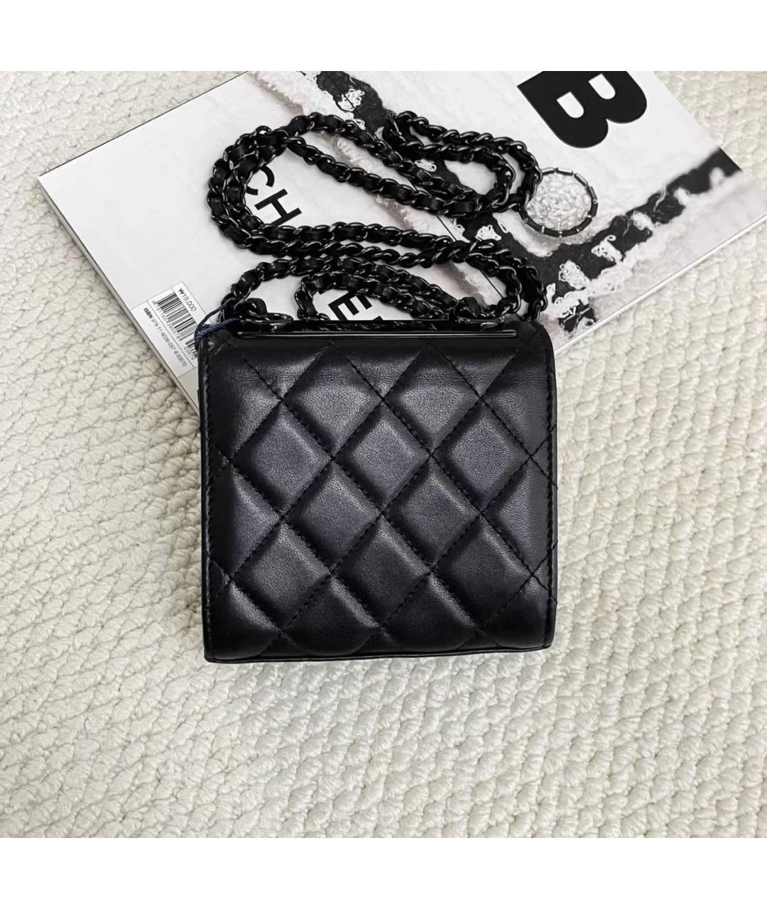 CHANEL Черная кожаная сумка через плечо, фото 3