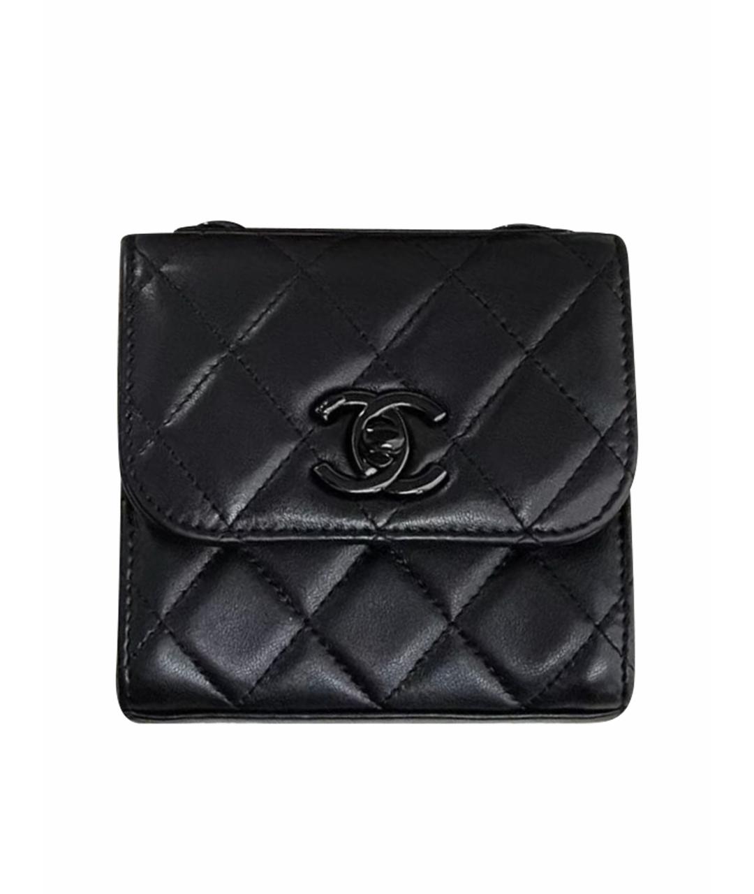 CHANEL Черная кожаная сумка через плечо, фото 1