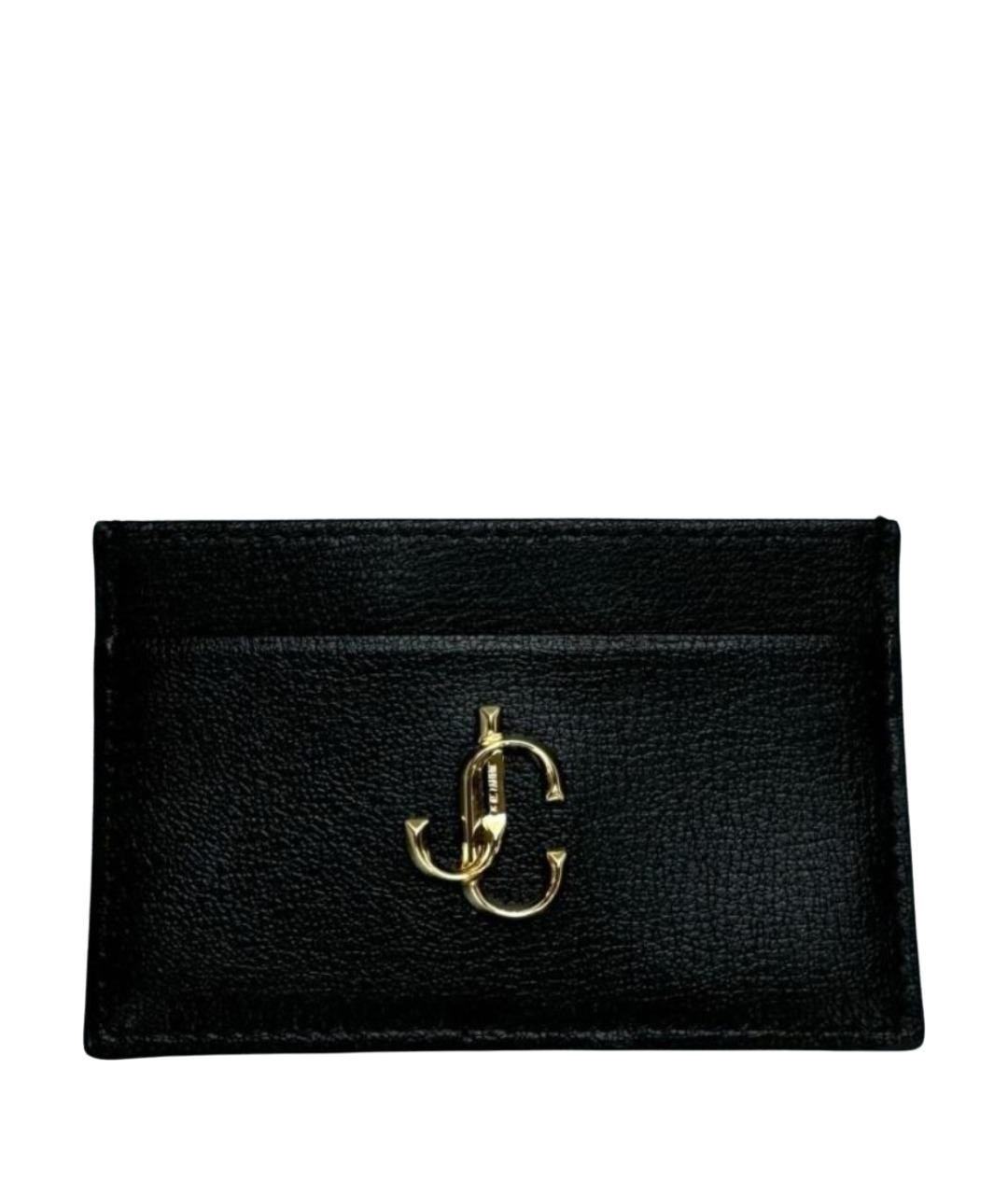 JIMMY CHOO Черная кожаная визитница, фото 1