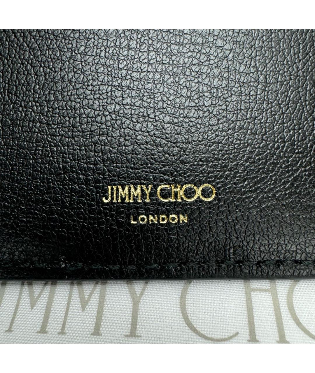 JIMMY CHOO Черная кожаная визитница, фото 7