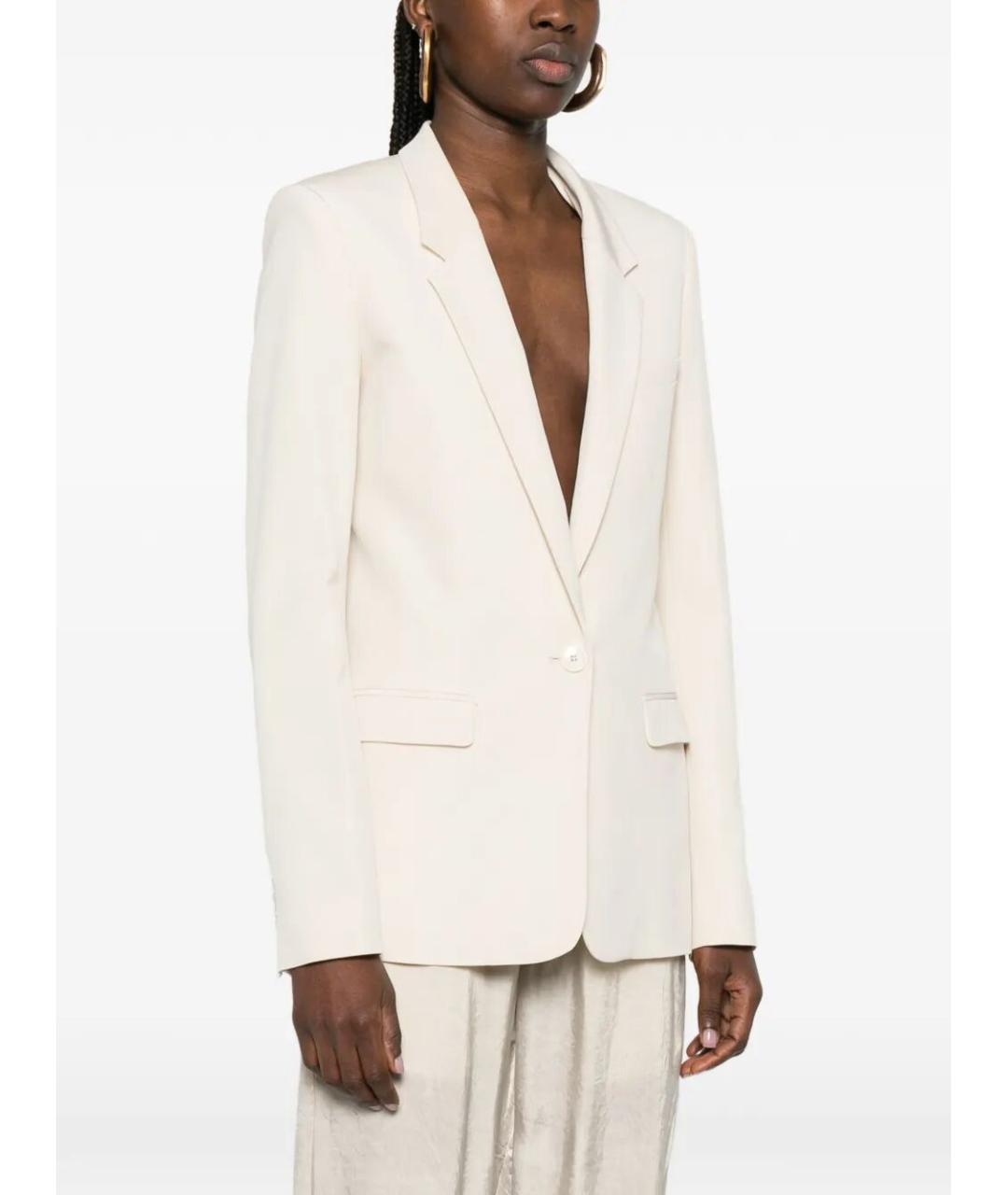 ISABEL MARANT Бежевый креповый жакет/пиджак, фото 4