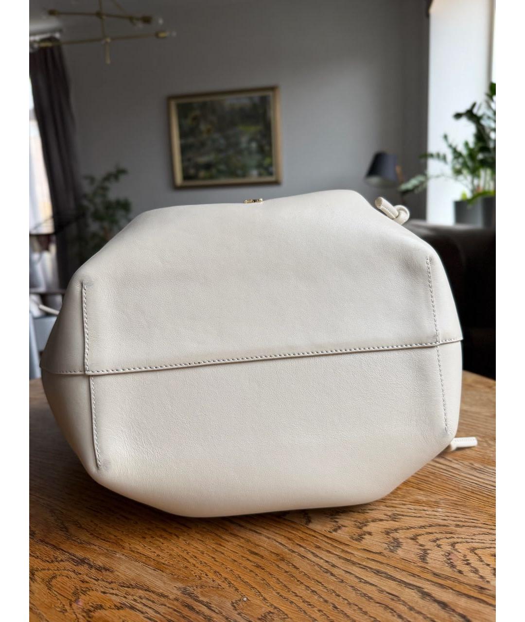 YUZEFI Бежевая кожаная сумка тоут, фото 6