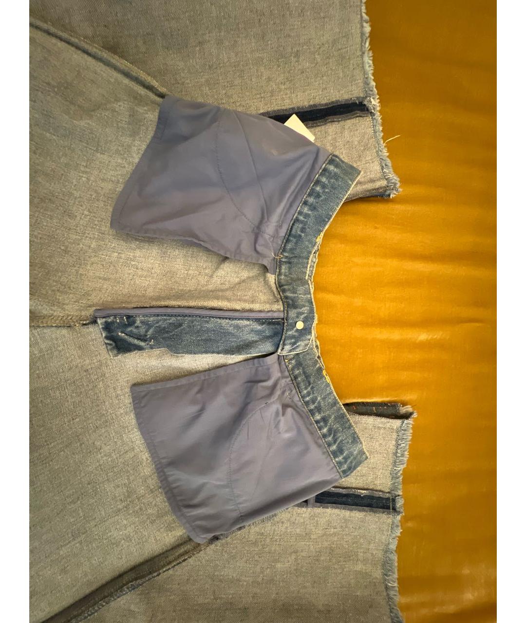 CHANEL Голубые хлопко-полиэстеровые джинсы клеш, фото 7