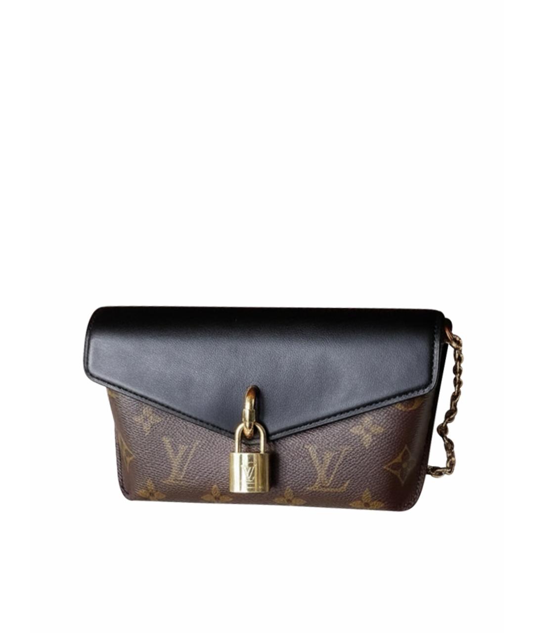 LOUIS VUITTON Черная кожаная сумка через плечо, фото 1