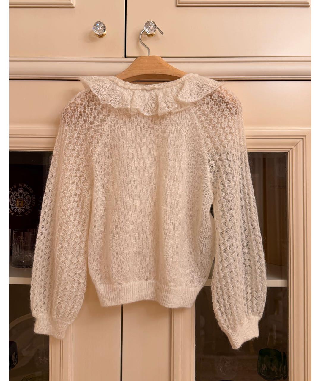 ALBERTA FERRETTI Белый шерстяной джемпер / свитер, фото 2