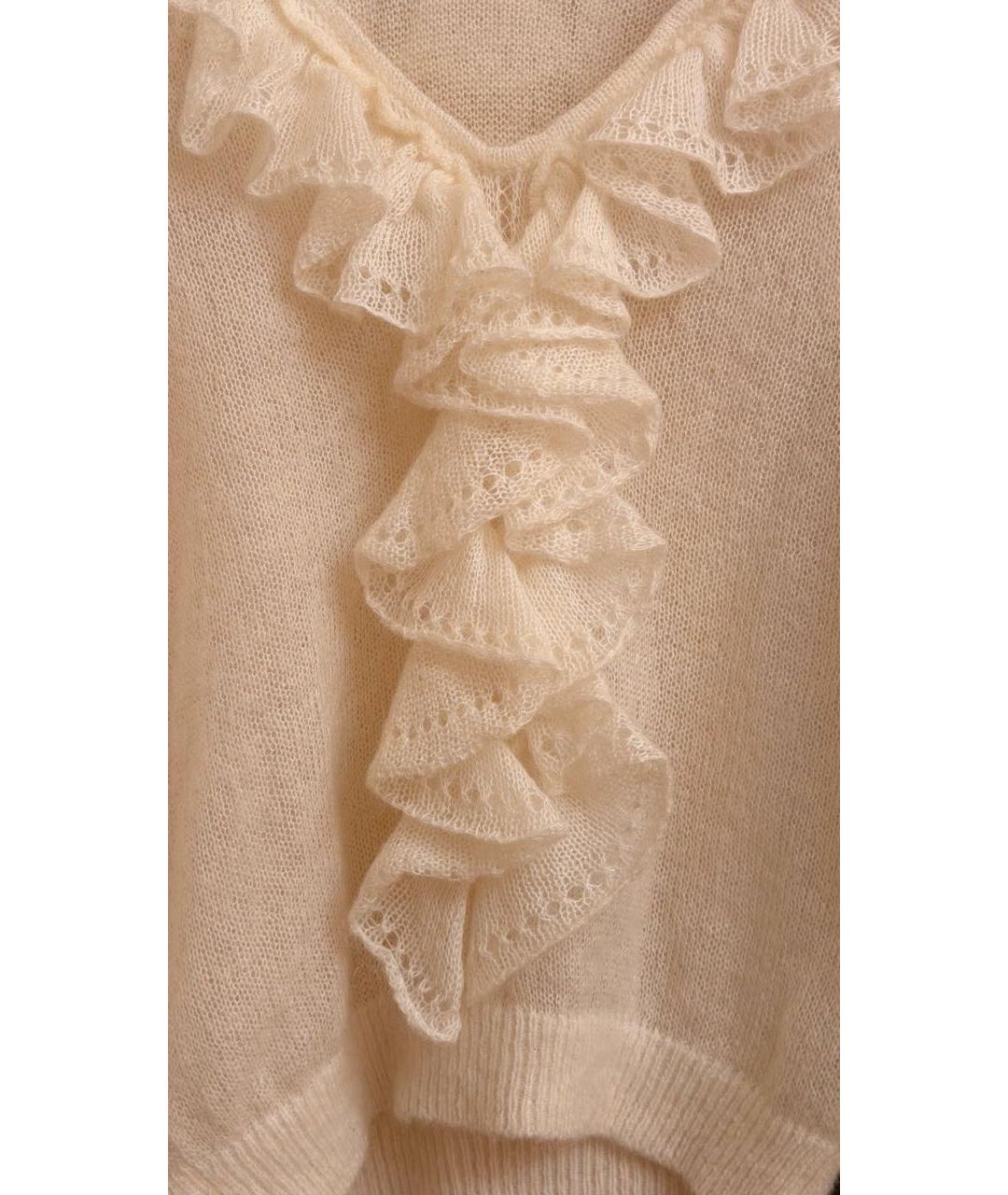 ALBERTA FERRETTI Белый шерстяной джемпер / свитер, фото 4