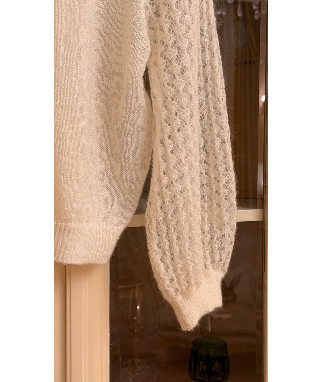 ALBERTA FERRETTI Белый шерстяной джемпер / свитер, фото 6