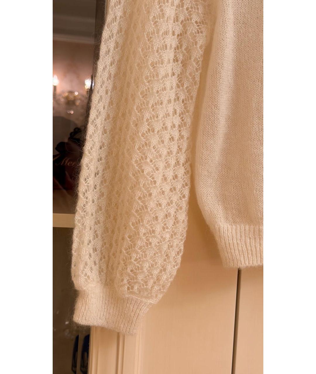 ALBERTA FERRETTI Белый шерстяной джемпер / свитер, фото 7