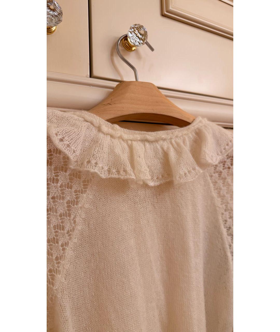 ALBERTA FERRETTI Белый шерстяной джемпер / свитер, фото 5