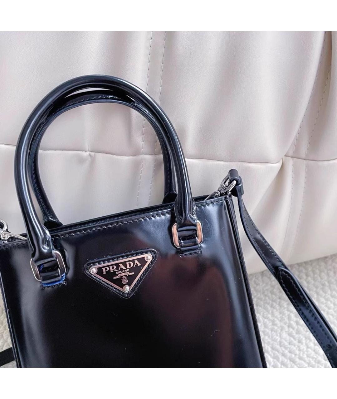 PRADA Черная кожаная сумка через плечо, фото 2