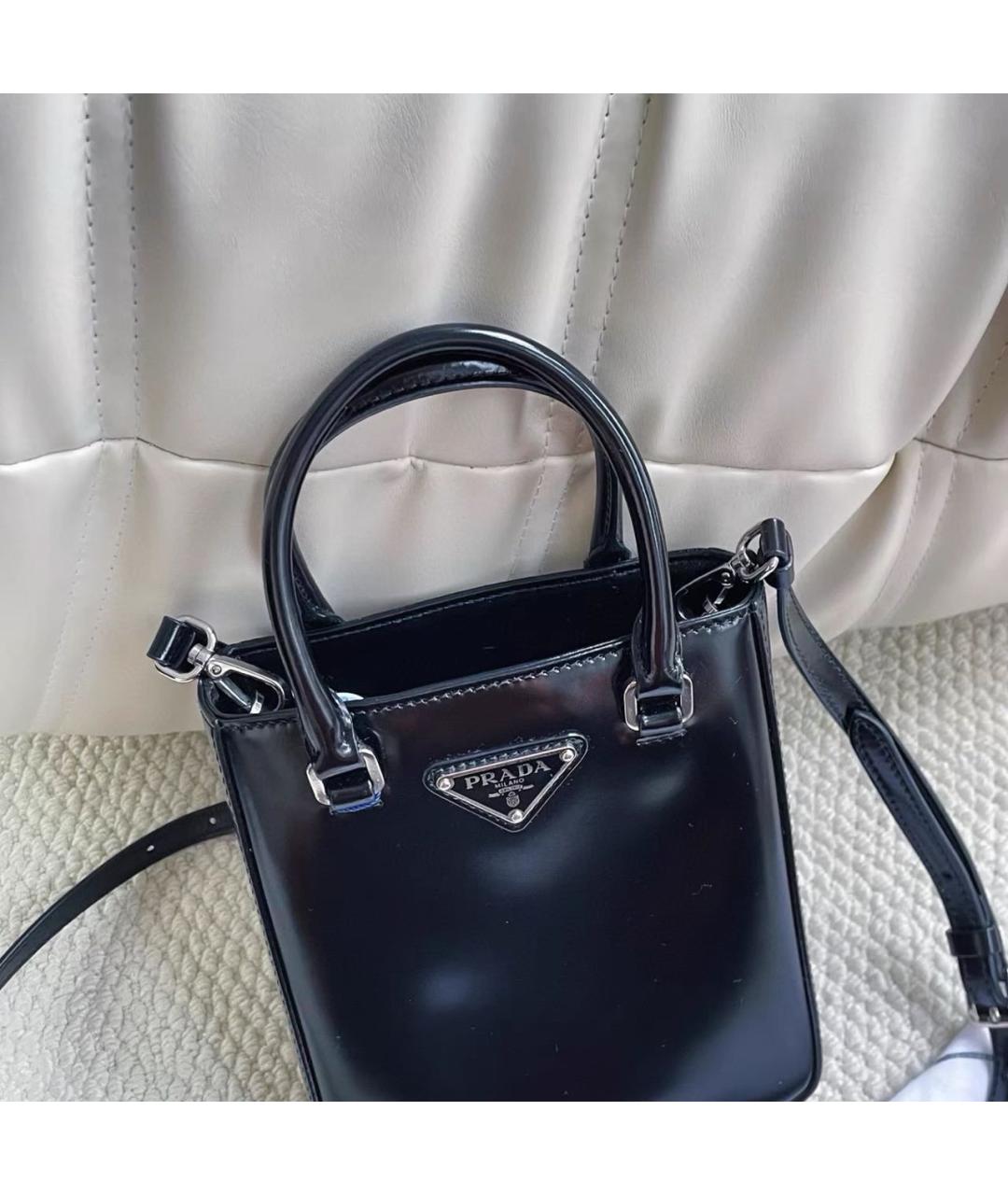 PRADA Черная кожаная сумка через плечо, фото 3