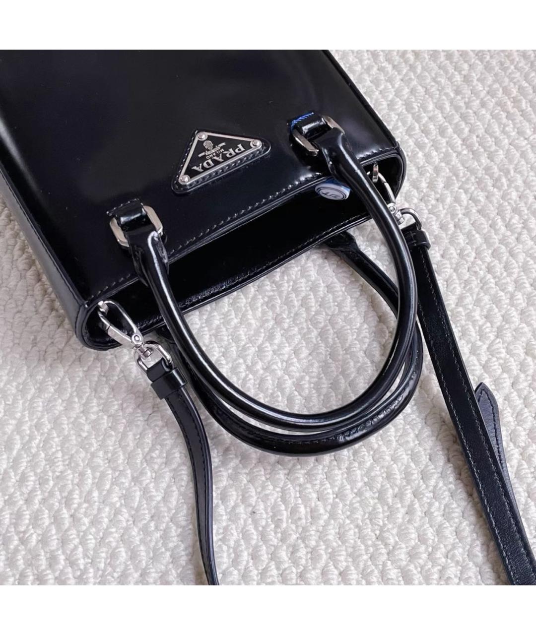PRADA Черная кожаная сумка через плечо, фото 5