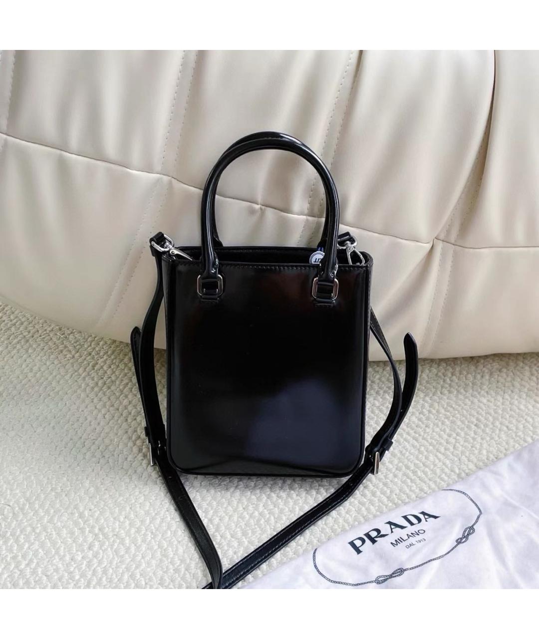 PRADA Черная кожаная сумка через плечо, фото 4