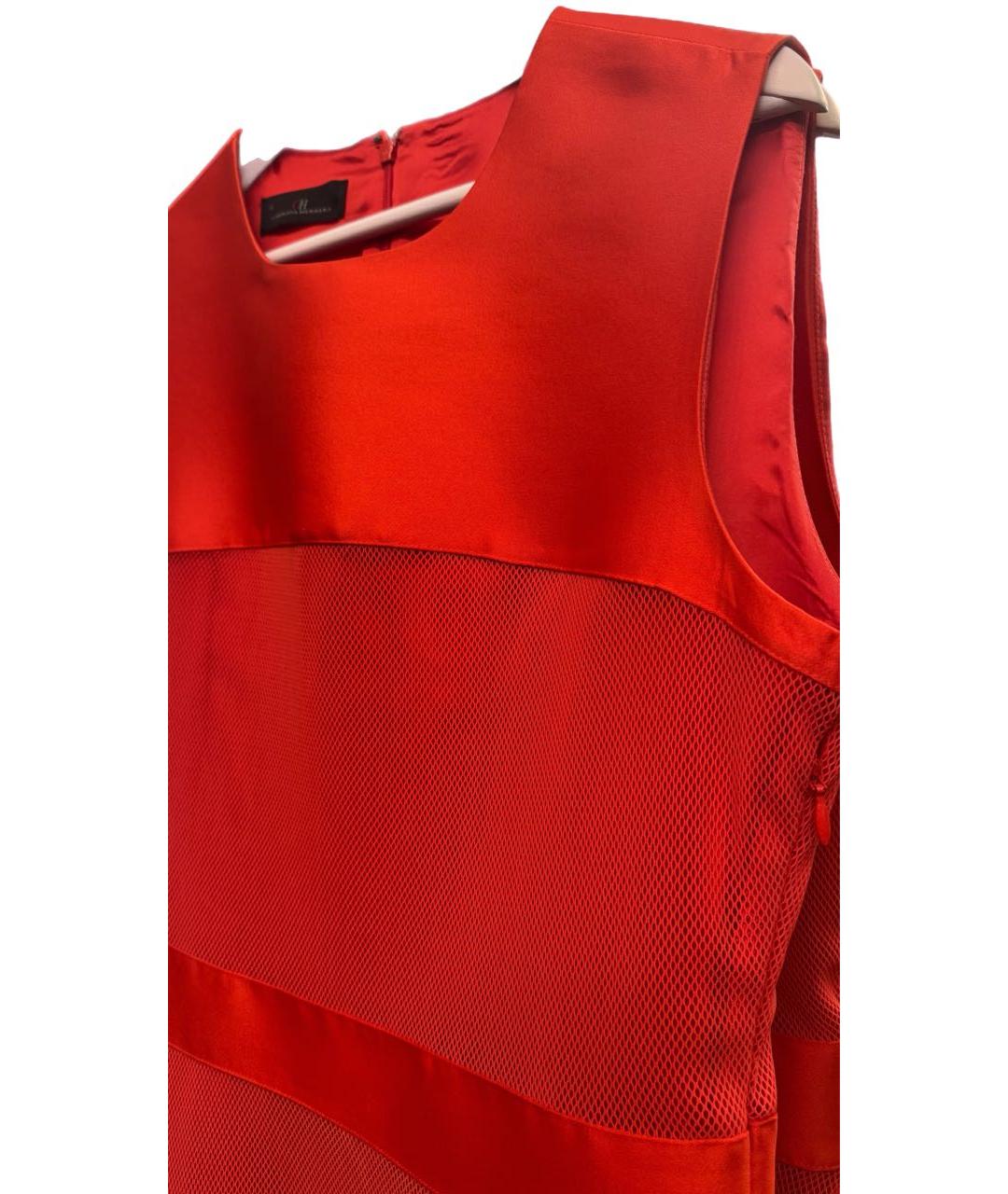 CAROLINA HERRERA Оранжевое полиэстеровое коктейльное платье, фото 4