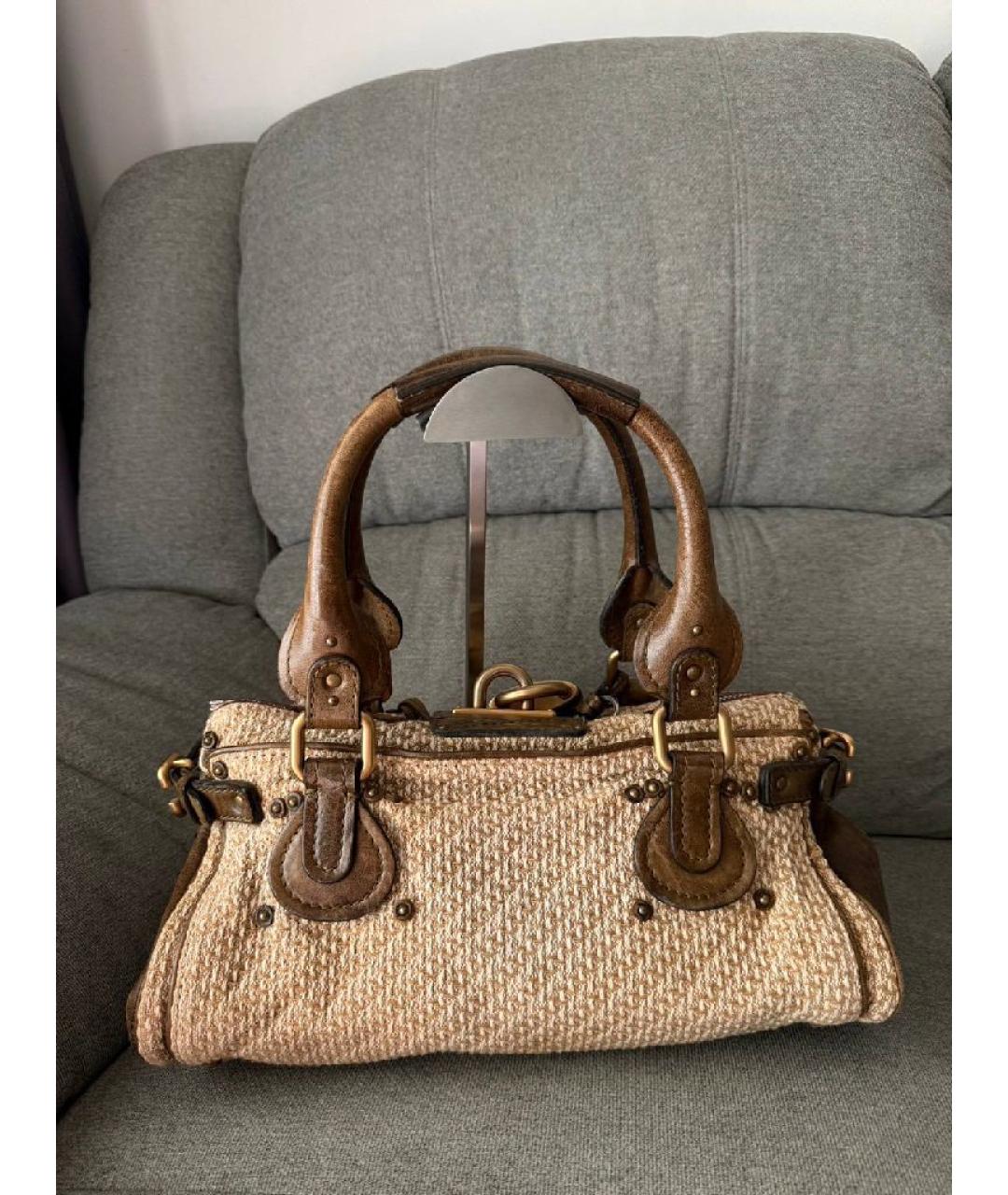 CHLOE Коричневая кожаная сумка с короткими ручками, фото 2