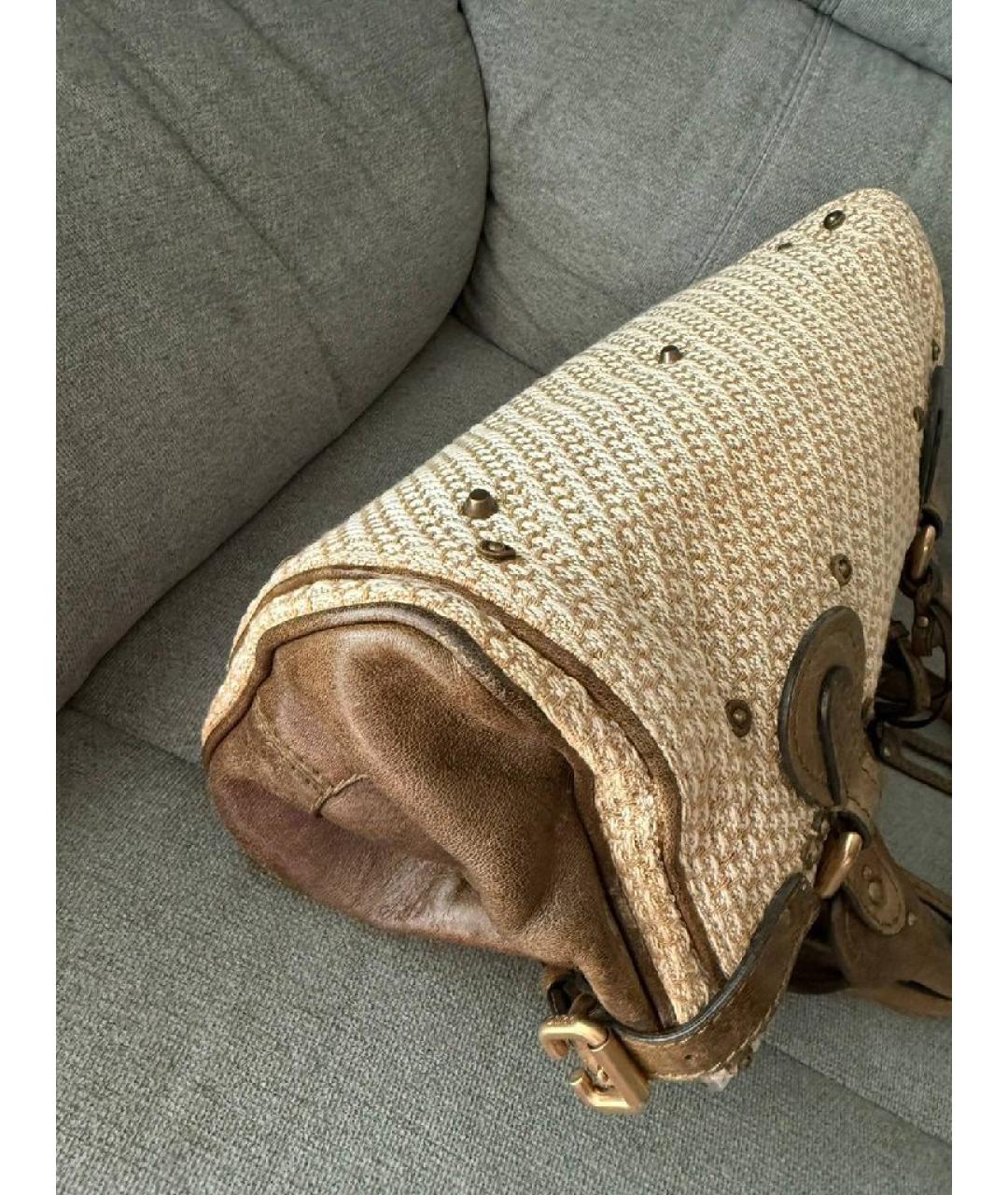 CHLOE Коричневая кожаная сумка с короткими ручками, фото 7
