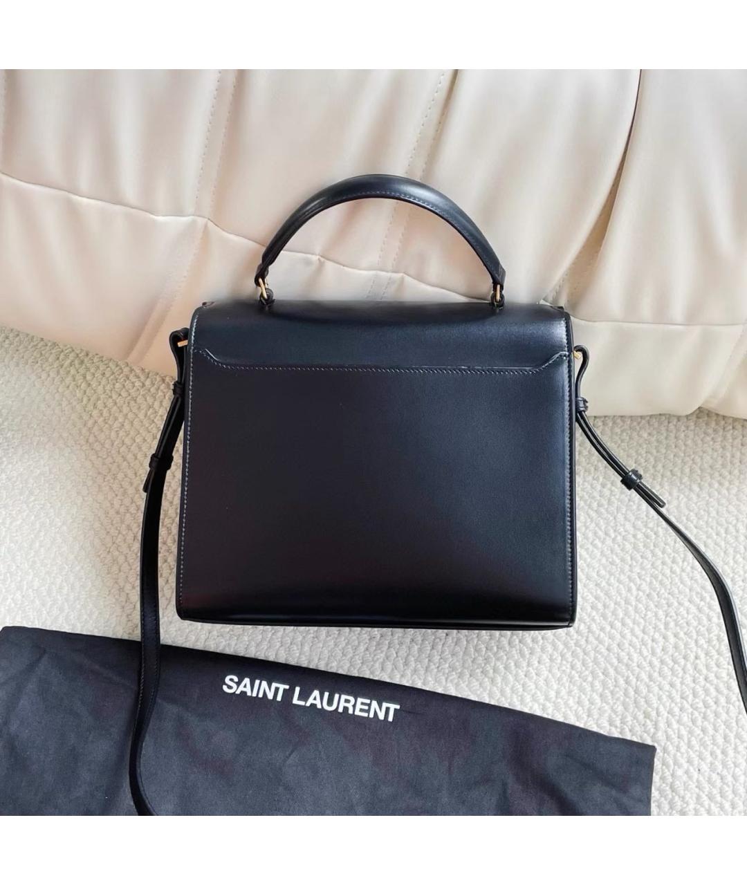 SAINT LAURENT Черная кожаная сумка через плечо, фото 3