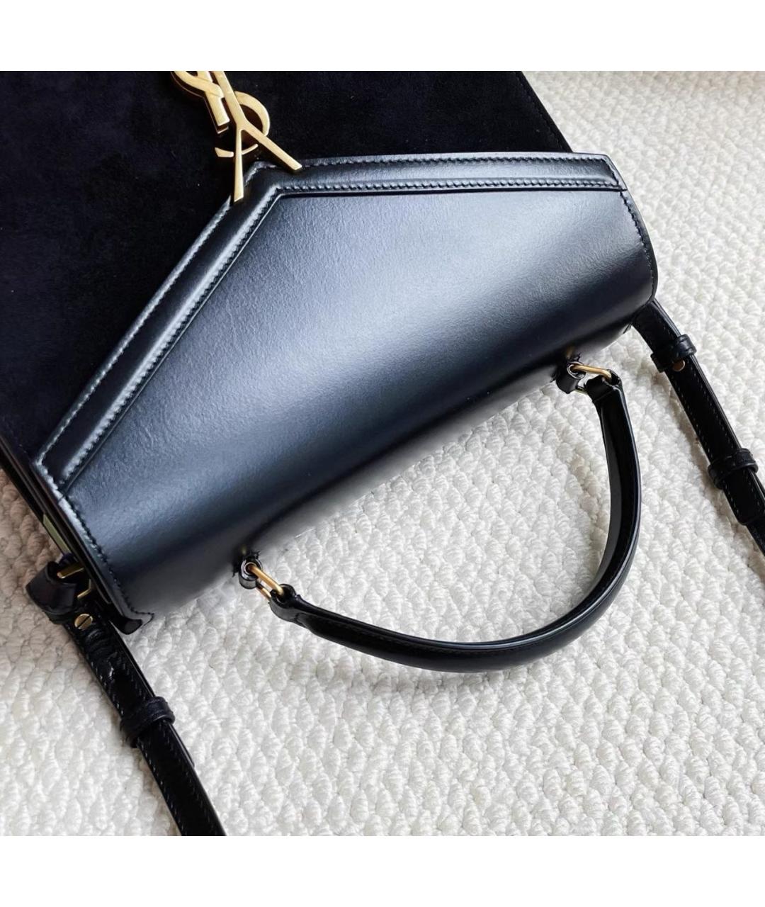 SAINT LAURENT Черная кожаная сумка через плечо, фото 4
