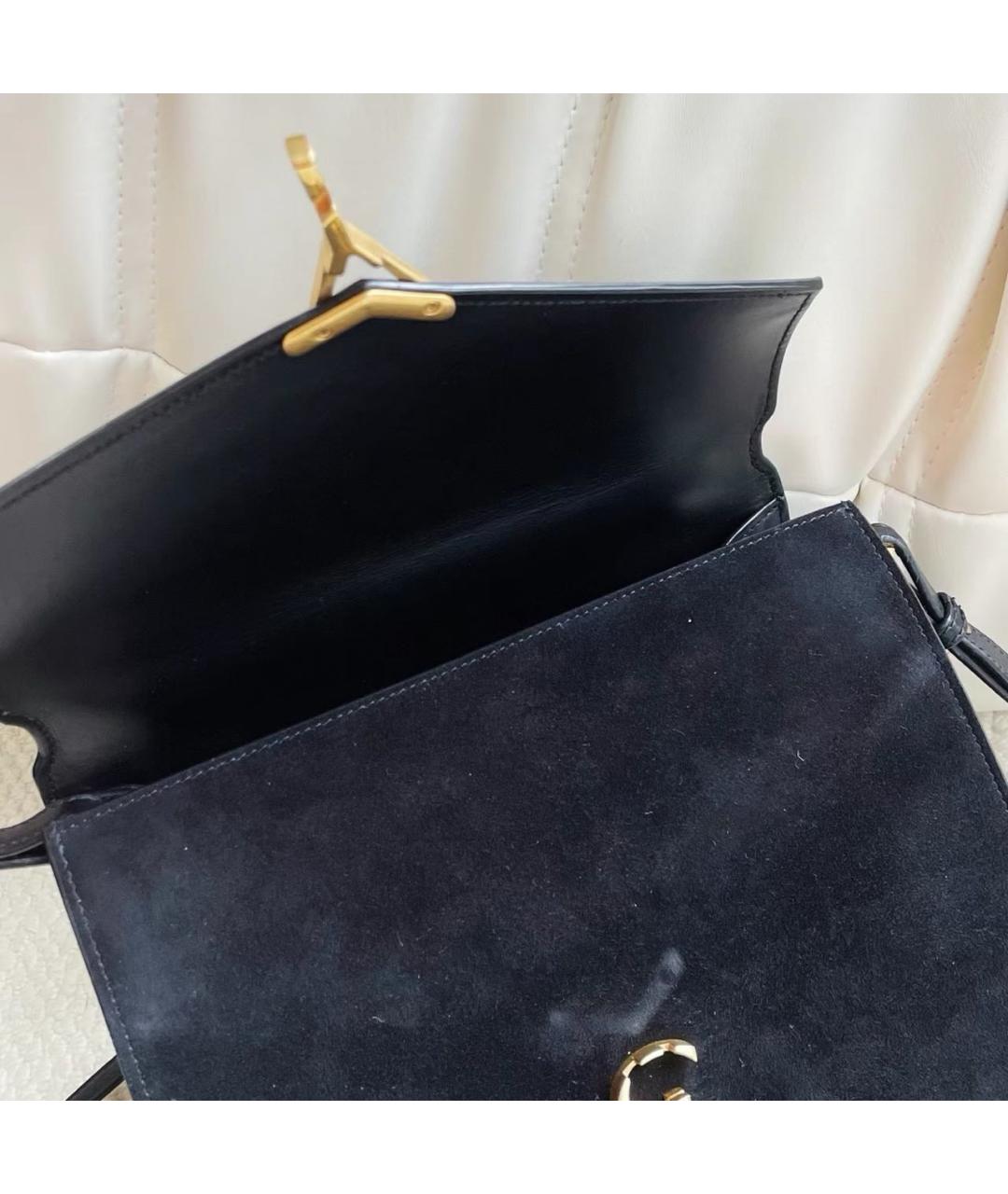 SAINT LAURENT Черная кожаная сумка через плечо, фото 8