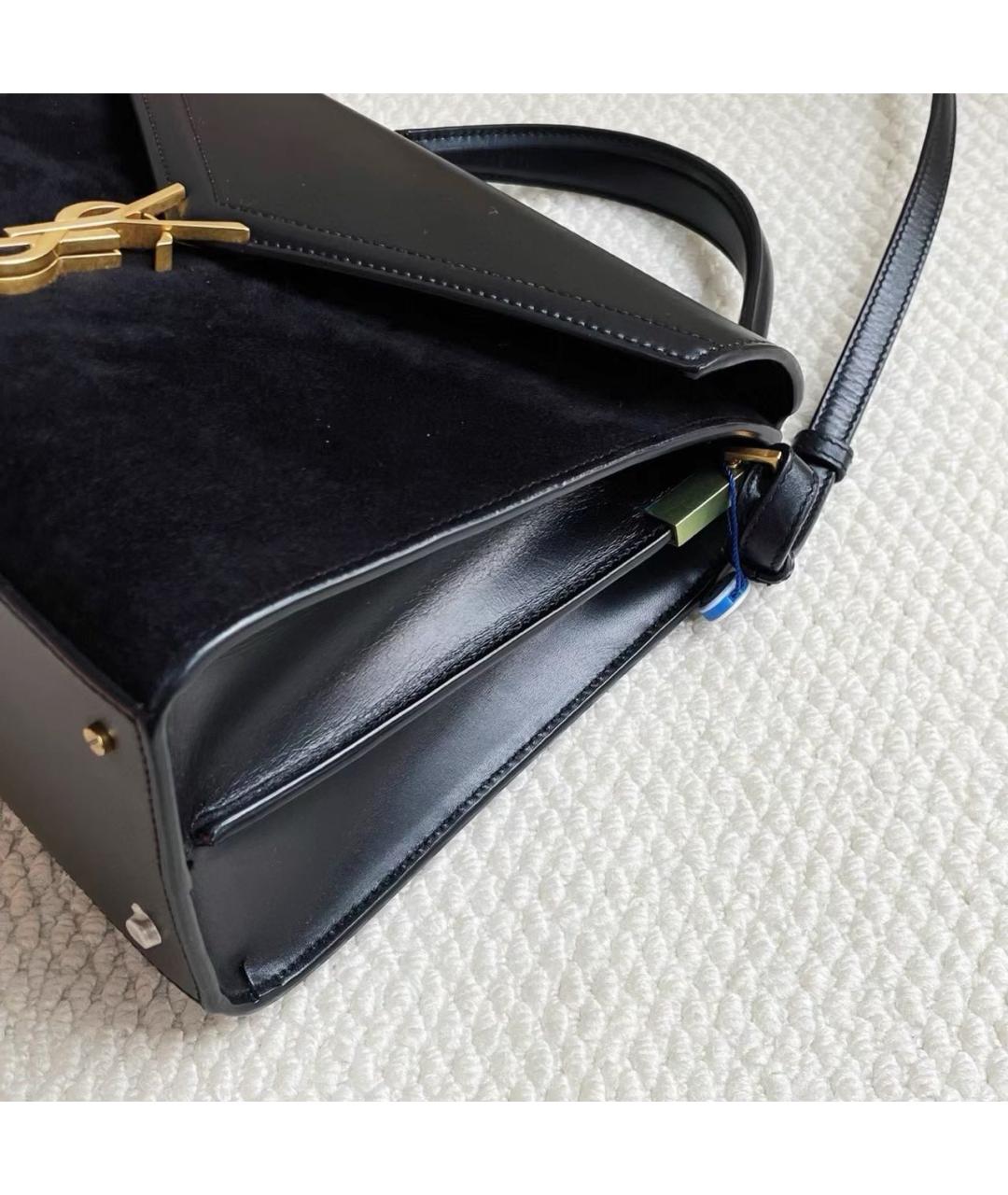SAINT LAURENT Черная кожаная сумка через плечо, фото 7