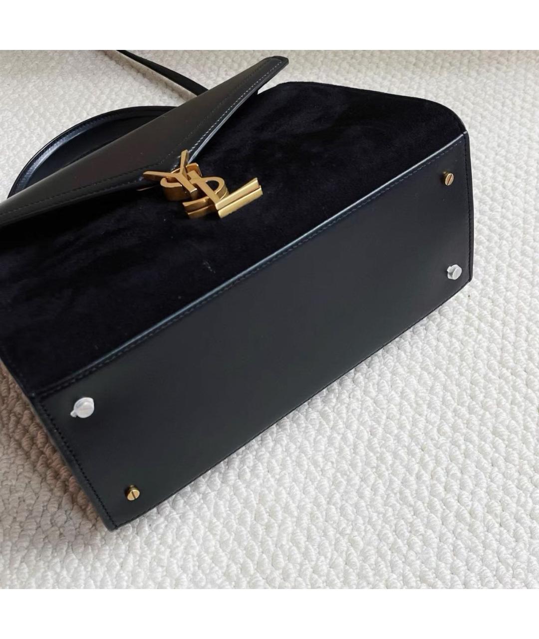 SAINT LAURENT Черная кожаная сумка через плечо, фото 6