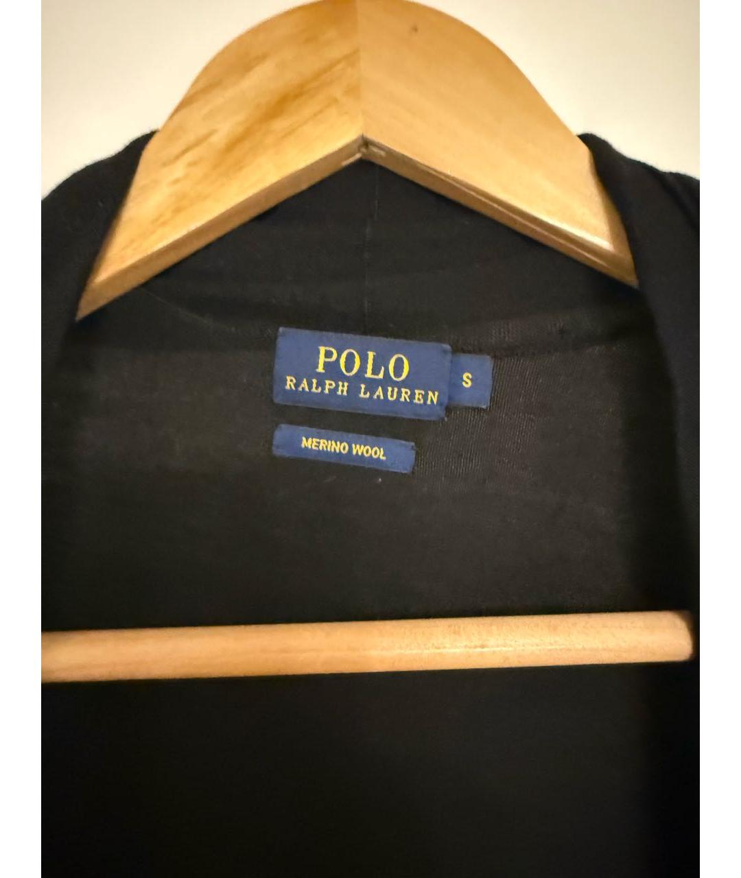 POLO RALPH LAUREN Черный шерстяной кардиган, фото 3