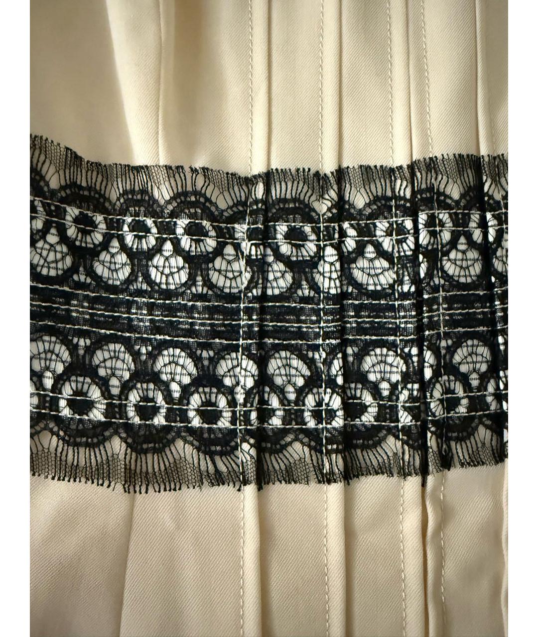 CAROLINA HERRERA Белое шелковое коктейльное платье, фото 4