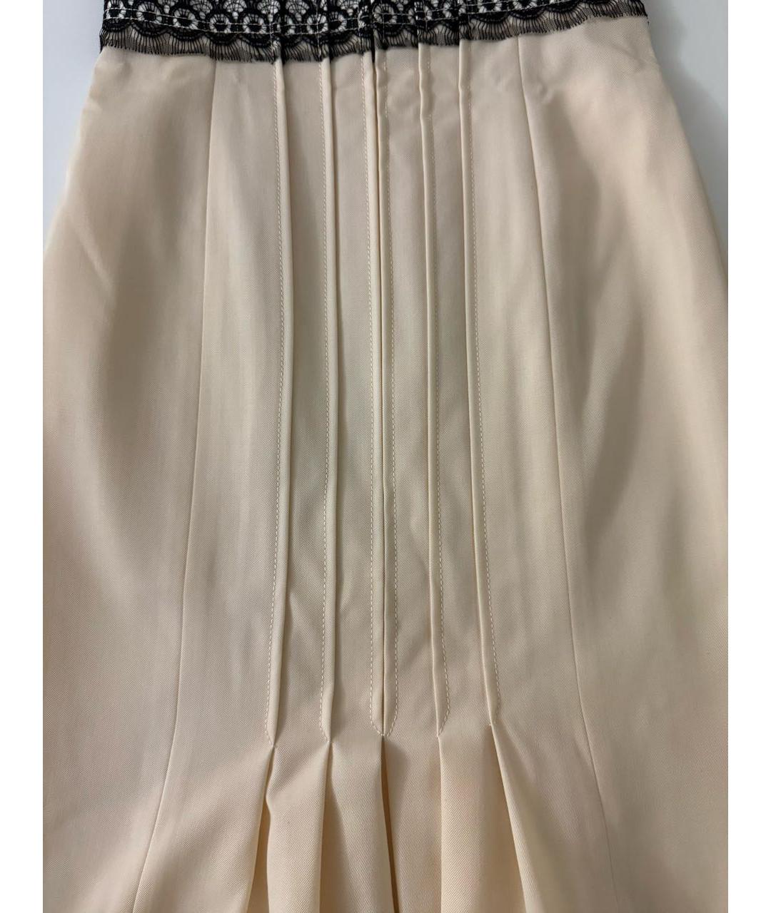 CAROLINA HERRERA Белое шелковое коктейльное платье, фото 5