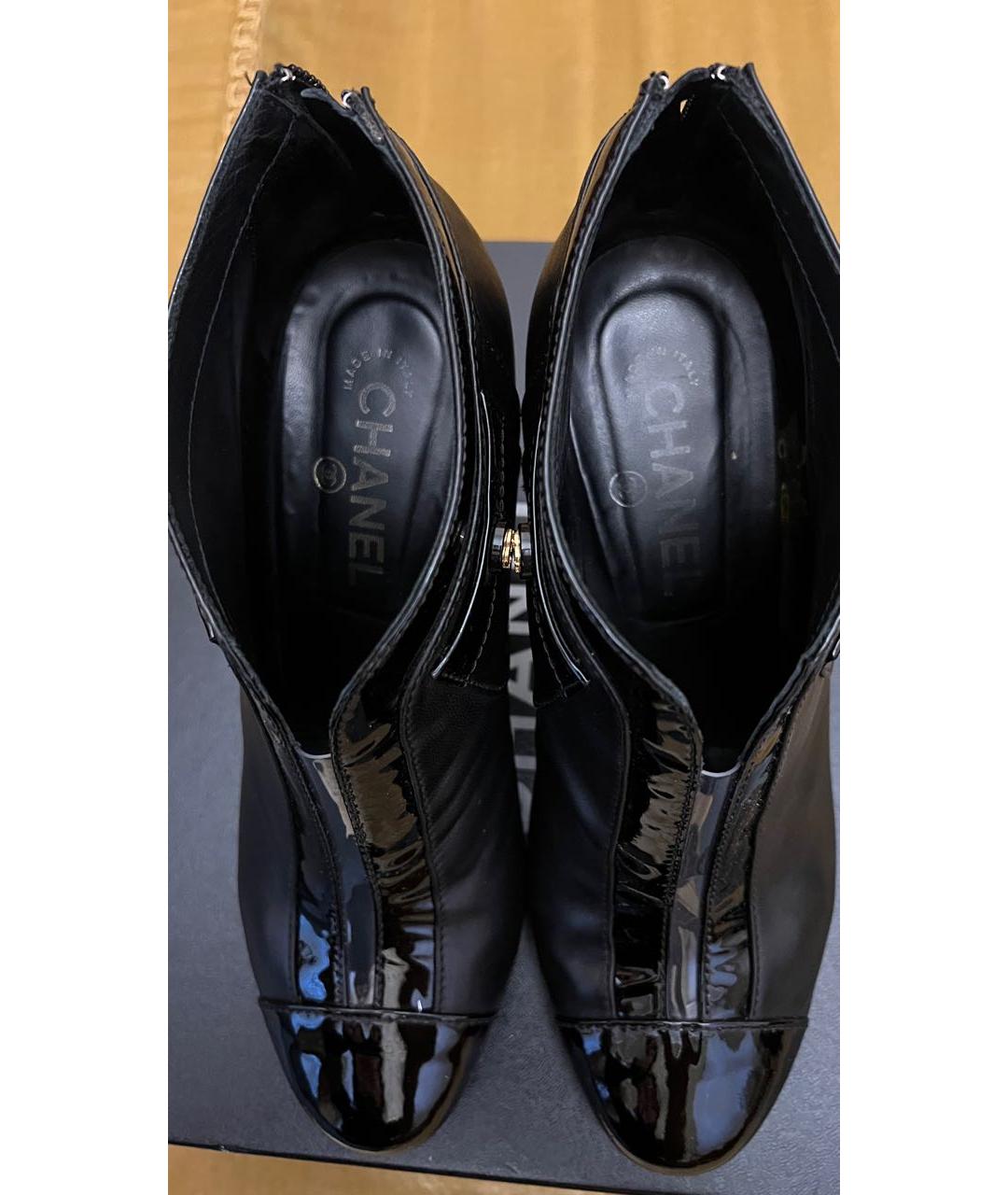 CHANEL Черные кожаные ботильоны, фото 5