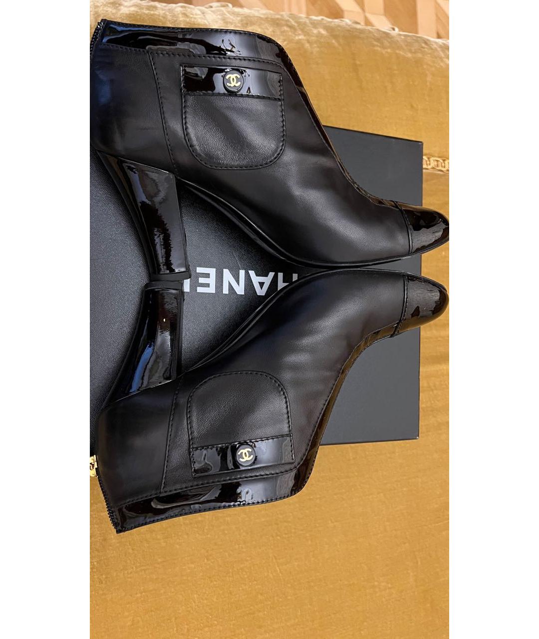 CHANEL Черные кожаные ботильоны, фото 9