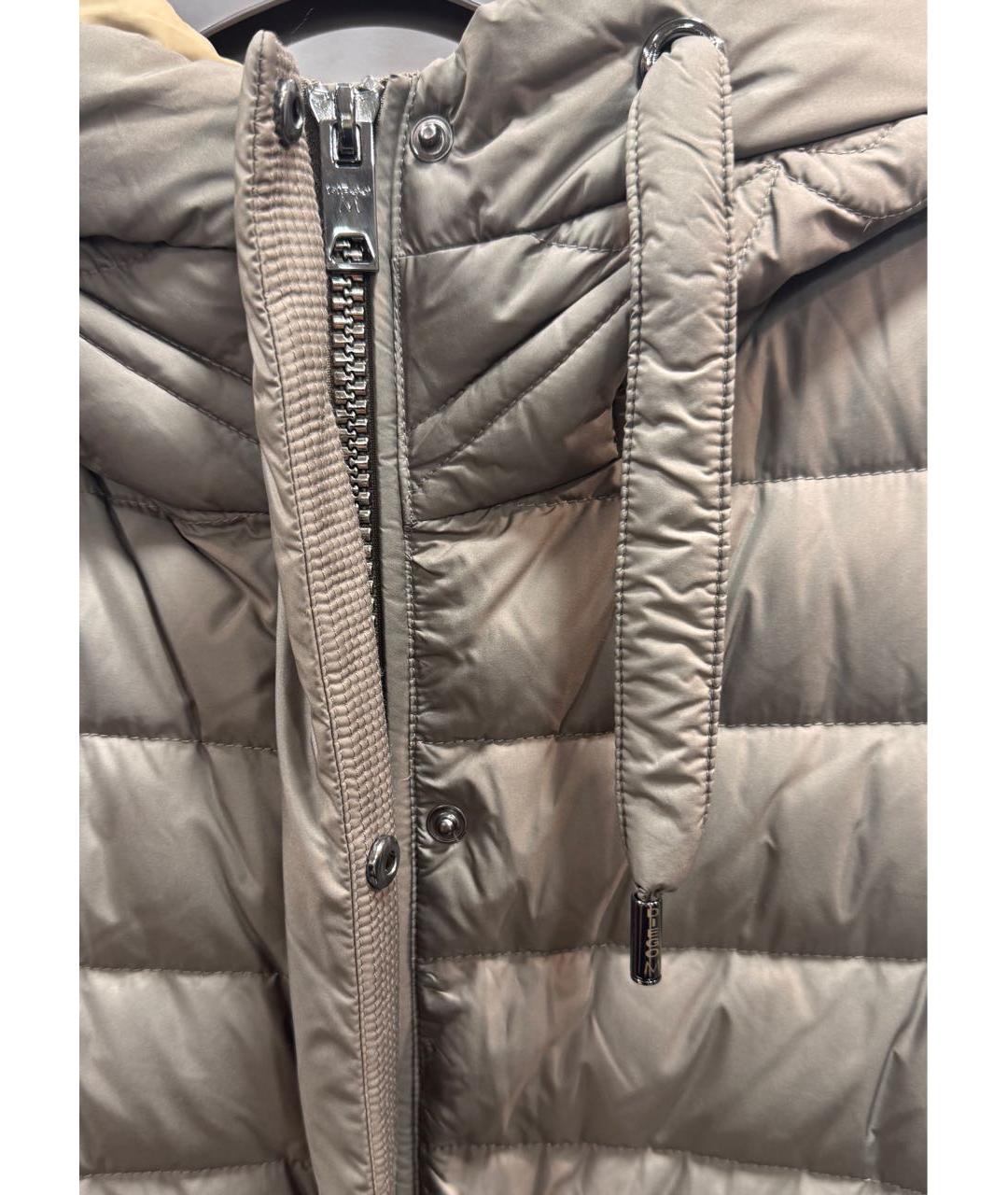 DIEGO M Бежевый полиэстеровый пуховик, фото 4