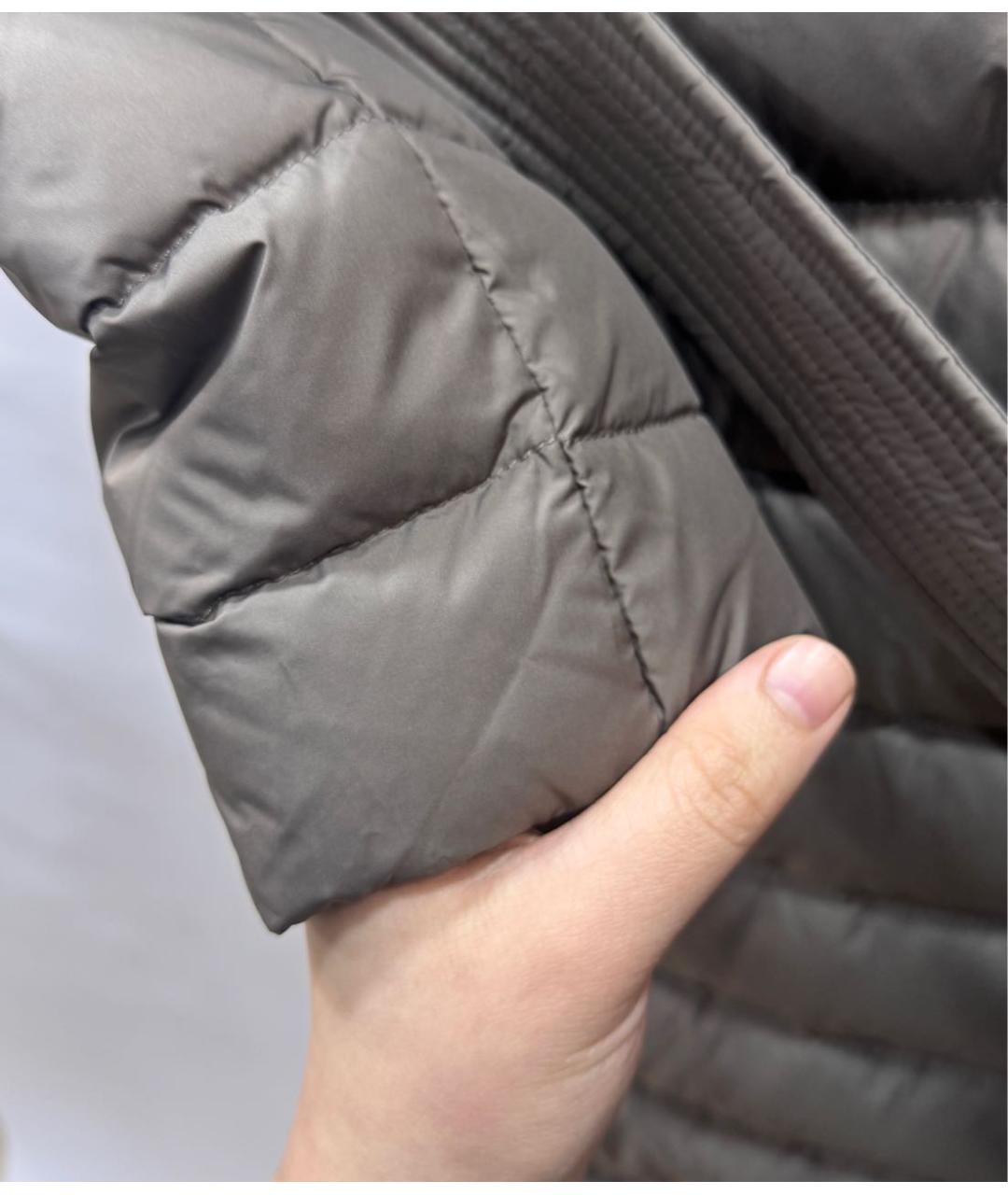 DIEGO M Бежевый полиэстеровый пуховик, фото 6