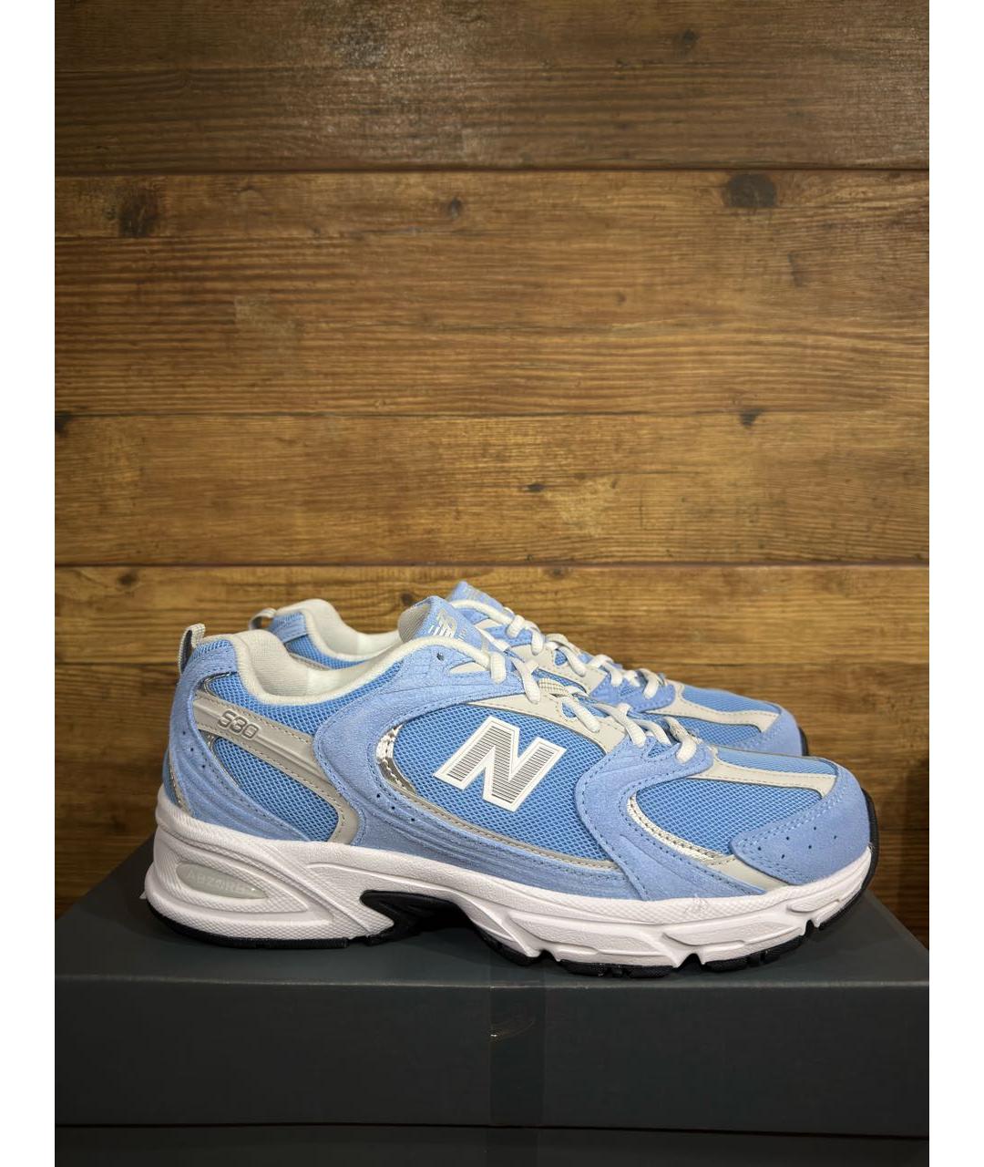 NEW BALANCE Голубые текстильные низкие кроссовки / кеды, фото 4