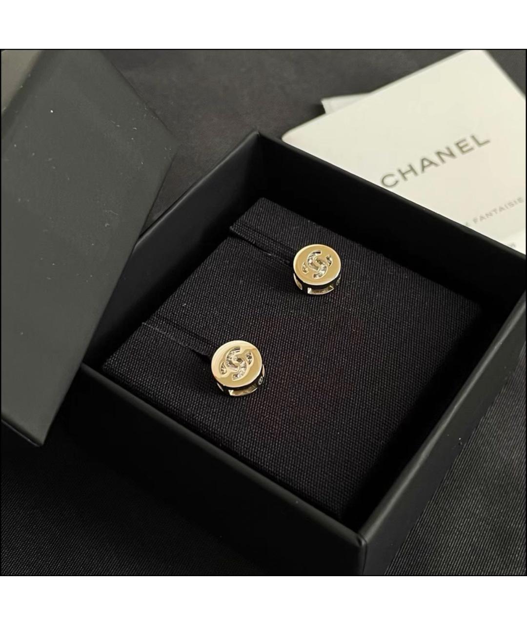 CHANEL Золотые металлические серьги, фото 6