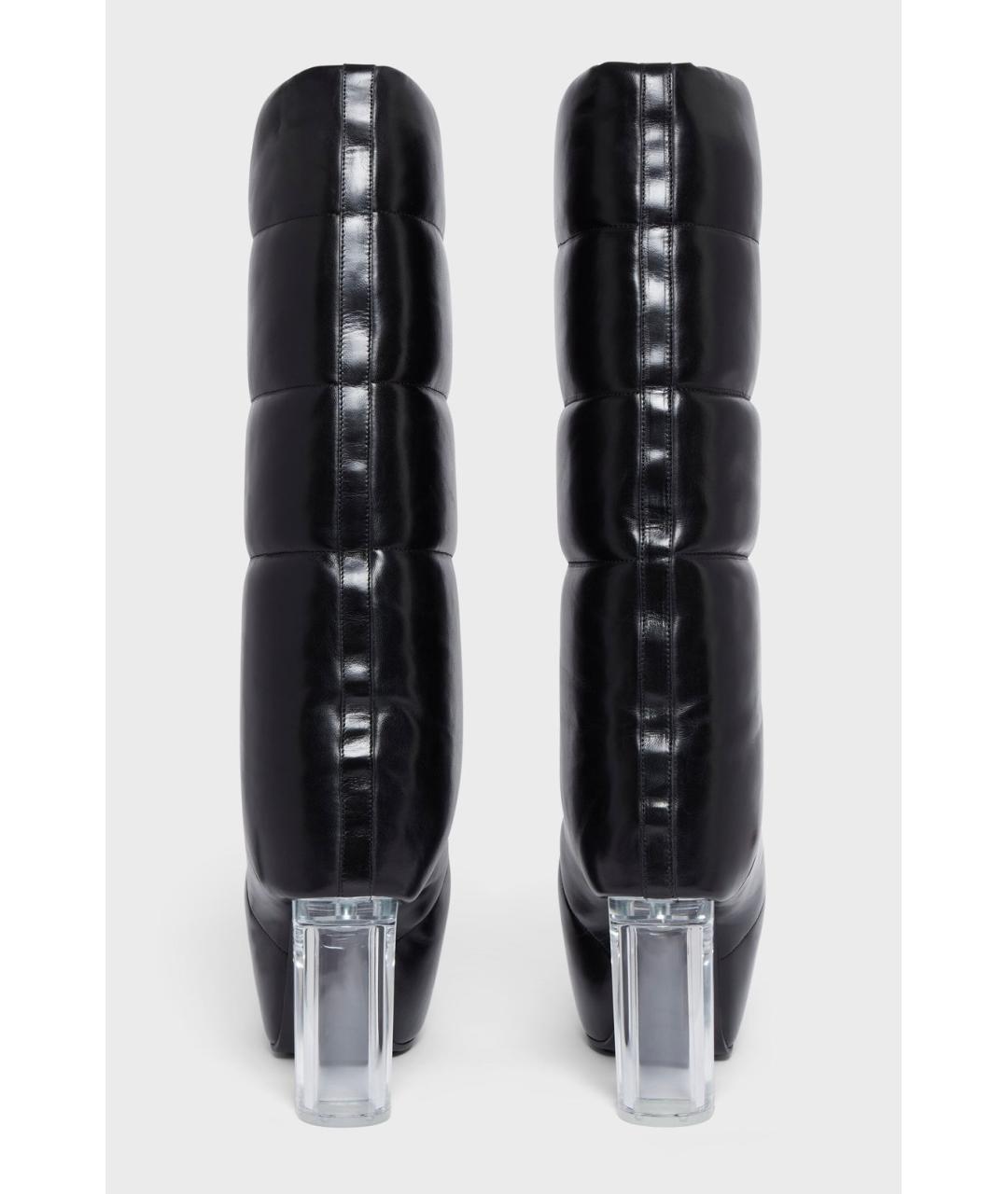 RICK OWENS Черные кожаные сапоги, фото 4