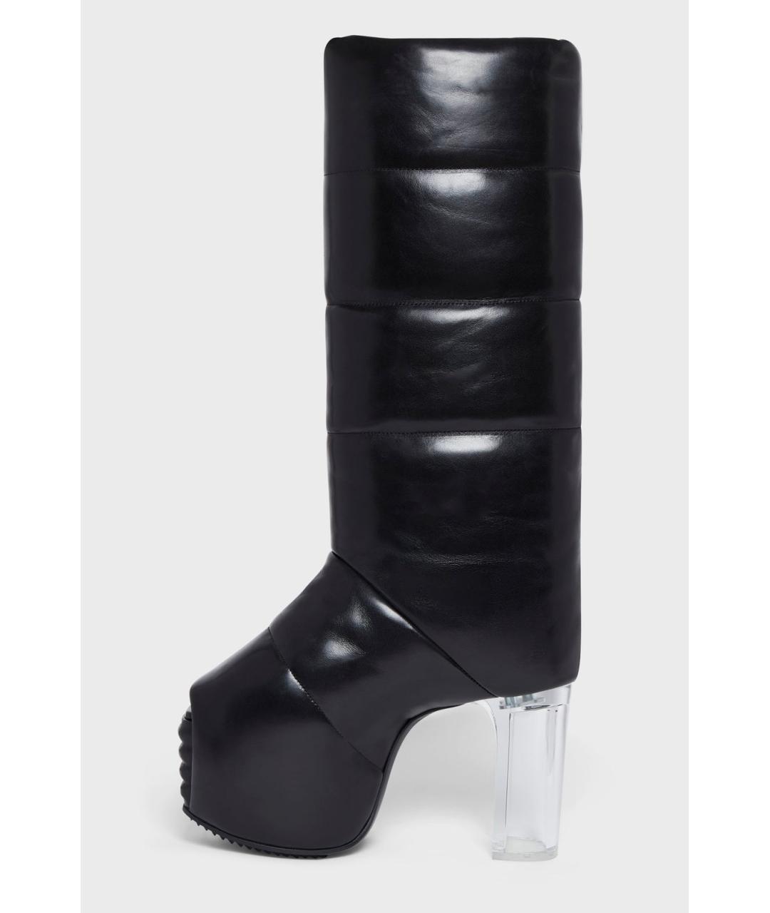 RICK OWENS Черные кожаные сапоги, фото 2