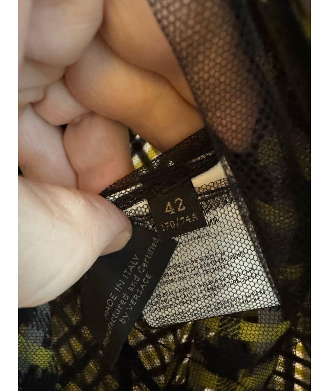 VERSACE Синяя шерстяная юбка миди, фото 3