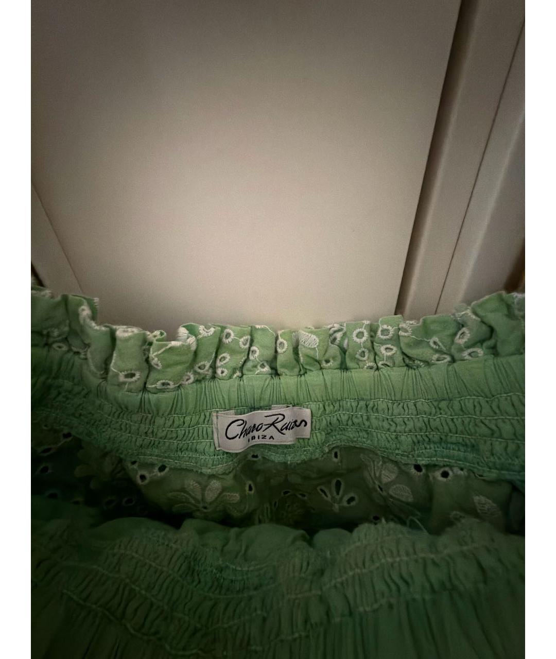CHARO RUIZ Зеленый хлопковый корсет, фото 4