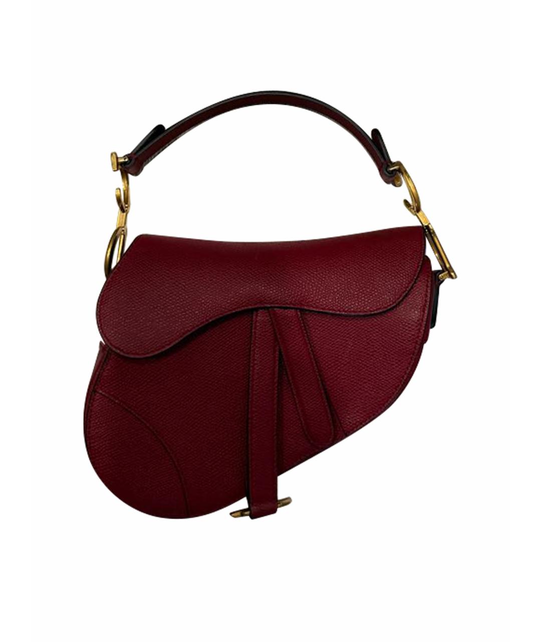 CHRISTIAN DIOR Красная кожаная сумка с короткими ручками, фото 1