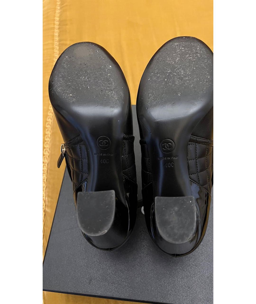 CHANEL Черные кожаные ботильоны, фото 7