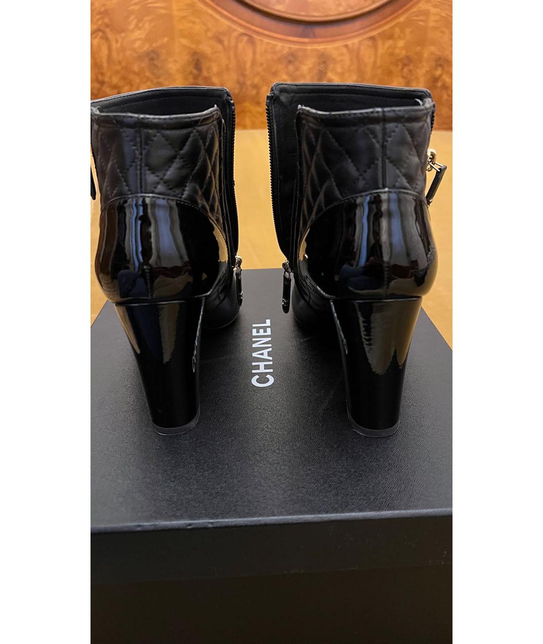 CHANEL Черные кожаные ботильоны, фото 5