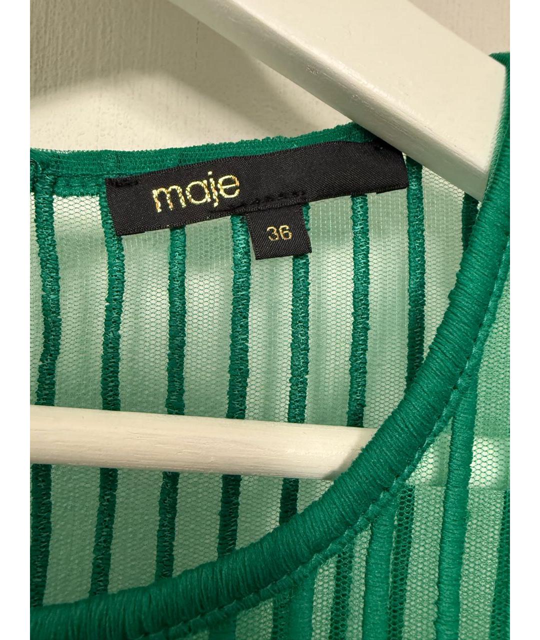 MAJE Зеленые полиамидовое повседневное платье, фото 3