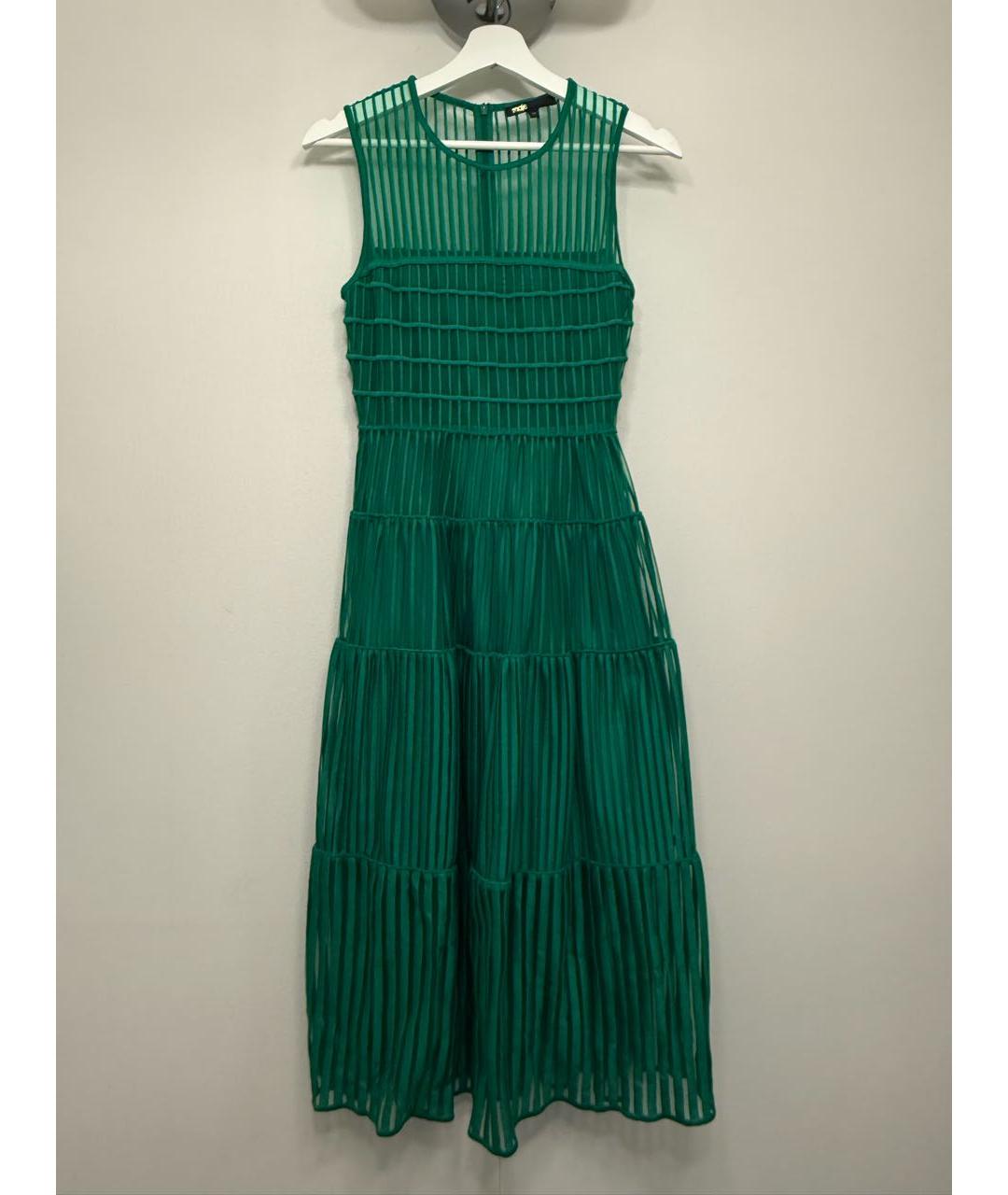 MAJE Зеленые полиамидовое повседневное платье, фото 8