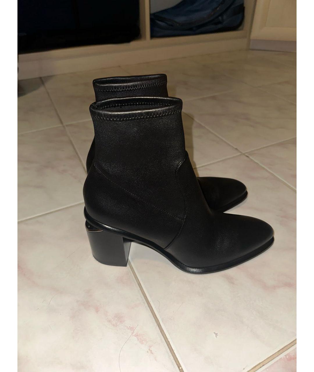 ALEXANDER WANG Черные кожаные ботинки, фото 7