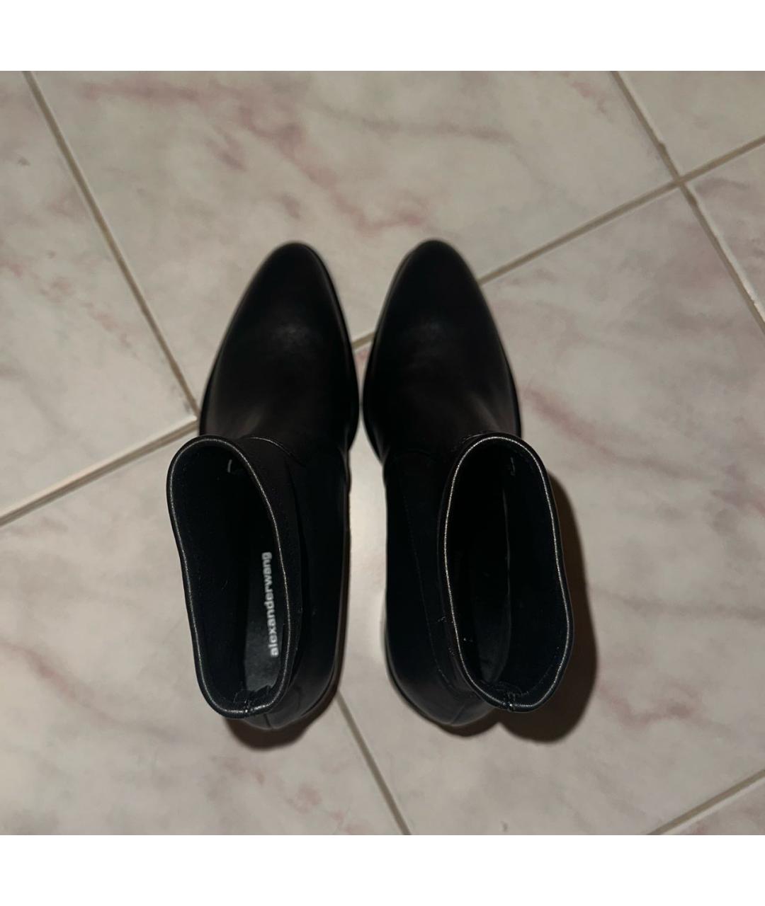 ALEXANDER WANG Черные кожаные ботинки, фото 3