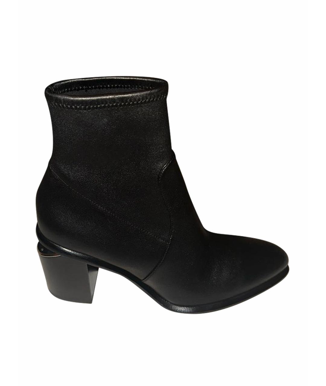 ALEXANDER WANG Черные кожаные ботинки, фото 1