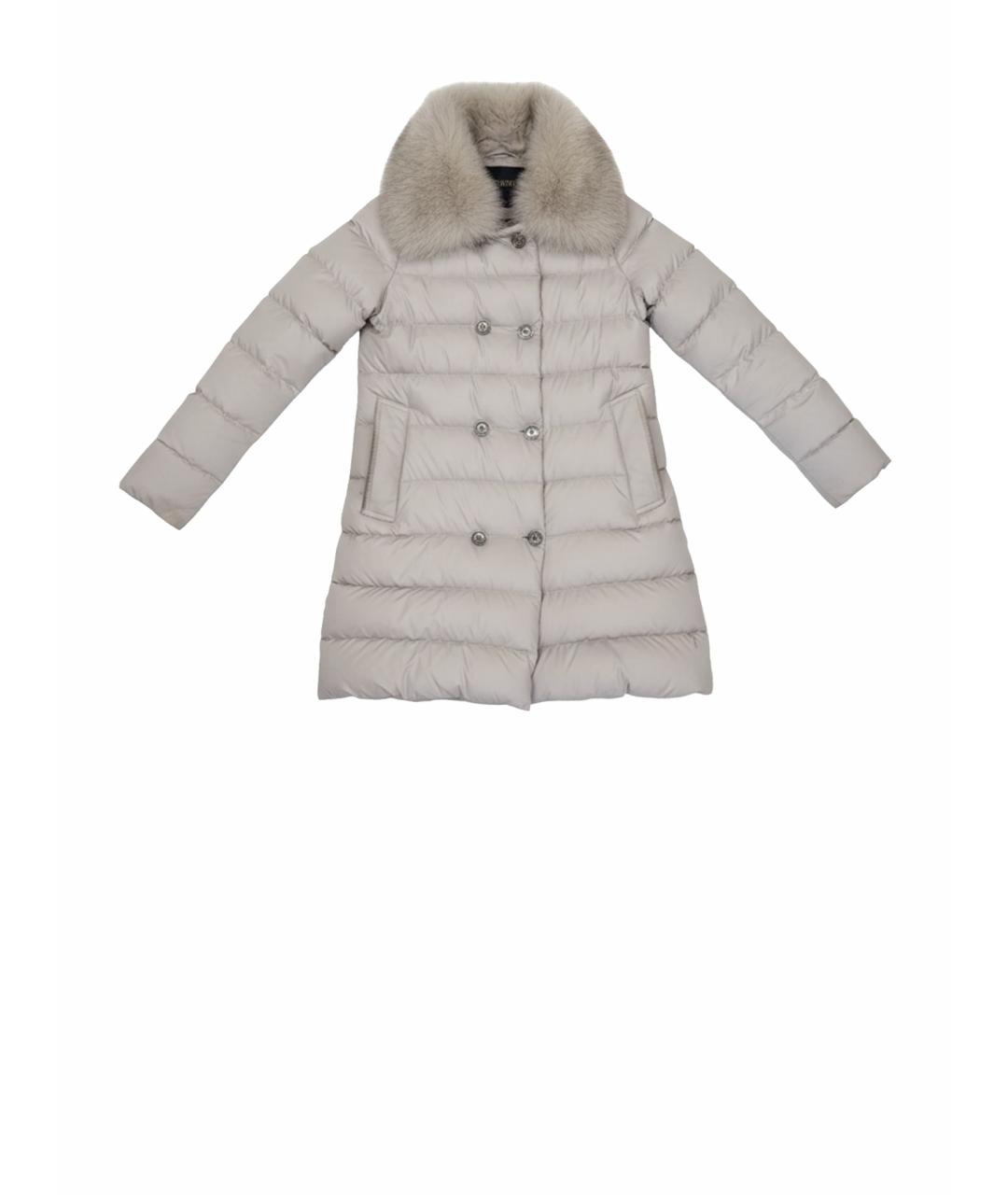 MOORER Бежевый полиэстеровый пуховик, фото 10