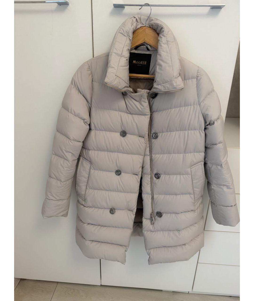 MOORER Бежевый полиэстеровый пуховик, фото 3