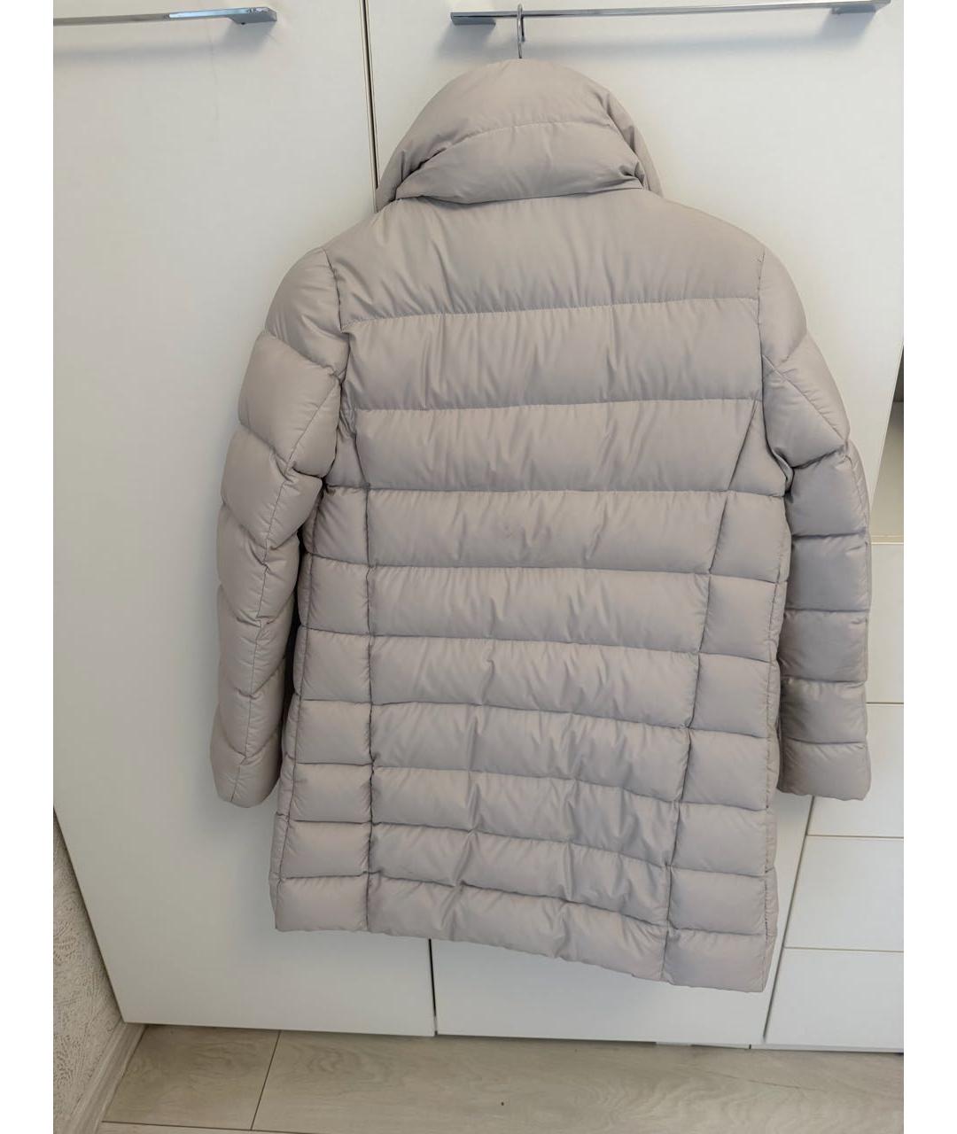 MOORER Бежевый полиэстеровый пуховик, фото 4