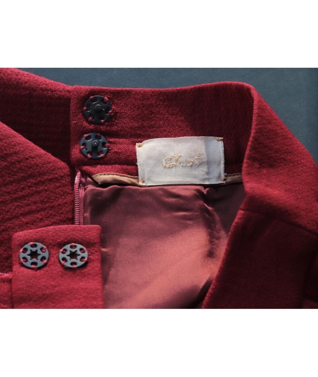 FORTE FORTE Бордовая юбка миди, фото 3